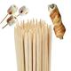 Relaxdays Stockbrot Spieße aus Bambus, 100er Set, 90 cm lange Marshmallowspieße, Lagerfeuer, Grillspieße Ø 7 mm, natur