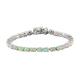 Shop LC Gemstone Jewelry Opal Tennis Bracelet 925 Sterling Silver Platinum Plated Birthday Gifts for Women, 7.25 Inches, Metal, Opal,