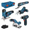 Professional 5er Werkzeug-Set 12V + 3 x Akku GBA12V 3Ah + Ladegerät GAL12V-20 + xl-boxx - Bosch