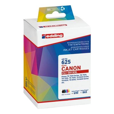 Edding Tintenset ersetzt Canon »PGI-580XXL BK/CLI-581XXL Multipack« schwarz