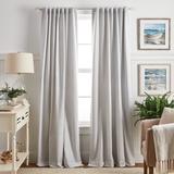 Martha Stewart Ticking Cotton Blend Striped Blackout Rod Pocket Curtain Panels Cotton Blend in Gray | 84 H in | Wayfair 1Q2038LGGY