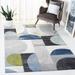 Black/Blue 48 x 0.59 in Indoor Area Rug - George Oliver Almodovar Abstract Gray/Blue/Black Area Rug | 48 W x 0.59 D in | Wayfair