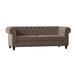 Poshbin Rolled Arm Chesterfield Sofa Metal in Brown | 32 H x 95 W x 39 D in | Wayfair 1022-KLEDOL-NAT-95 inches