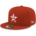 Men's New Era Red Houston Astros White Logo 59FIFTY Fitted Hat