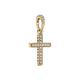 PANDORA Passions Funkelndes Kreuz Anhänger aus 14 Karat Gold mit Cubic Zirkonia 2,4 x 16,5 x 12,3 mm (T/H/B)