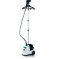 Ariete 6248, Garment Steamer Professional, vertikales Dampfbügeleisen mit Edelstahlplatte, 4 Dampfstufen, kontinuierlicher Dampf, Teleskopstange, 3 l, inklusive Zubehör, weiß, Weiß und Blau