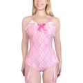 LittleForBig Cotton Baby Doll Romper Onesie Pajamas Bodysuit Pink M