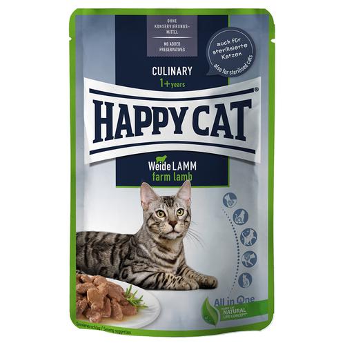 12x85g Weide-Lamm Happy Cat Pouch Meat in Sauce Nassfutter Katze