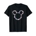 Disney Mickey & Friends Mickey-Umriss mit Blumenmotiv T-Shirt