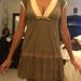 Free People Dresses | Free People Babydoll Dress | Color: Brown/Cream | Size: 2