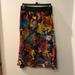 Lularoe Skirts | Lula Roe Floral Lola Skirt Nwt | Color: Black/Orange | Size: Xs