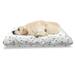 East Urban Home Ambesonne Leaf Pet Bed, Modern & Minimalistic Leaves Style w/ Abstract Pattern Design Image Print | 24 H x 39 W x 5 D in | Wayfair