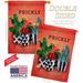 Breeze Decor Prickly But Beautiful House Flag Southwest Regional 28 X40 Inches Double-Sided Decorative Decoration Yard Banner in Green/Red | Wayfair