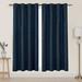The Twillery Co.® Jayla Solid Color Blackout Thermal Grommet Curtain Panels Polyester in Green/Blue/Navy | 96 H x 53 W in | Wayfair SBTYAHCLNB03