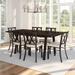 Latitude Run® Micheal 7 Piece Extendable Dining Set Wood/Upholstered/Metal in Brown | Wayfair F9B09D3FF0E54E1C9EED1E5A830023C6