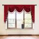 ELKCA Burgundy Red Valance for Festival Holiday,Thick Chenille Window Curtains Valance for Living Room,Rod Pocket(W89,1 Panel)