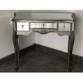 CMD Furniture French Style Mirrored Dressing Table With Antiqued Silver Trim 1 Drawer