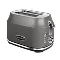 Rangemaster RMCL2S201GY Classic Grey 1kW 2 Slice Toaster with Defrost, Cancel & Reheat Functions, Removable Crumb Tray & 6 Power Levels with 3 Year Guarantee