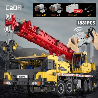 Cada City – véhicule d'ingénierie télécommandé camion grue blocs de construction voiture MOC RC