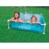 Intex 1' x 4' x 4' Plastic Kiddie Pool Plastic in Blue/White | 12 H x 48 W x 48 D in | Wayfair 3 x 57173EP