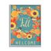 Stupell Industries Fall Welcome Autumn Harvest Wreath Birds by Andrea Tachiera - Graphic Art Print Wood in Brown | 14 H x 11 W x 1.5 D in | Wayfair