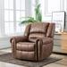 Canora Grey Ovellette 40.5" Wide Manual Standard Recliner Faux Leather/Fade Resistant in Brown | 37 H x 40.5 W x 39 D in | Wayfair