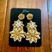 J. Crew Jewelry | Golden Blossom Statement Earrings | Color: Gold/White | Size: Os