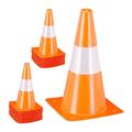 Relaxdays Safety Cones, Set of 18, for Football and Dog Training, Sports Markers, 30 cm, Traffic, Reflective, Orange