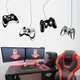 Autocollant mural de contrôleur de jeu pour salle de jeux Ps Joystick zone de jeu vidéo Gamer