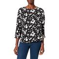 TOM TAILOR mine to five Damen 1028949 Bluse, 28698-Black Beige Flower Design, 38