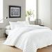 DKNY Chenille Stripe Cotton Comforter Set Polyester/Polyfill/Chenille/Cotton in White | Full/Queen Comforter + 2 Standard Shams | Wayfair