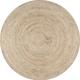 Brown/White 72 x 0.35 in Area Rug - Rosecliff Heights Santibanez Handmade Braided Jute Tan/Natural Rug Jute & Sisal | 72 W x 0.35 D in | Wayfair