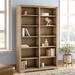 Foundry Select Rafeef 84" H x 45" W Solid Wood Standard Bookcase Wood in Gray | 84 H x 45 W x 13.75 D in | Wayfair F555771F49884791850327E324D6FBF0