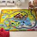 108 x 98 x 0.25 in Rug - Zoomie Kids Weranna Animal Safari Vehicle Educational Learning Game Play Non Slip Kids Rug Carpet Classroom Mat | Wayfair