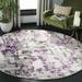 Gray/Indigo 48 x 0.35 in Indoor Area Rug - Wade Logan® Jeter Abstract Gray/Purple Area Rug | 48 W x 0.35 D in | Wayfair