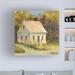 August Grove® Sweet Cottage I by Marilyn Wendling - Wrapped Canvas Graphic Art Print Canvas, Wood in Blue/Brown/Green | 14 H x 14 W x 2 D in | Wayfair