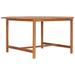 Winston Porter Patio Table 47.2"x47.2"x29.5" Solid Teak Wood in Brown/White | 29.5 H x 59.1 W x 59.1 D in | Wayfair