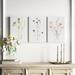 Pressed Botanical I - 3 Piece Wrapped Canvas Print Set Canvas, Solid Wood in White Laurel Foundry Modern Farmhouse® | 18 H x 36 W x 1.5 D in | Wayfair