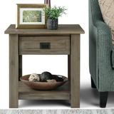 Loon Peak® Iosefa End Table w/ Storage Wood in Brown | 22 H x 22 W x 22 D in | Wayfair 1E983C4B37834C17BCE347C455293F71