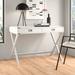 Mercury Row® Whetzel Desk Wood in White | 30 H x 42 W x 23.25 D in | Wayfair 172BAF77981348A99DB150AA8EAEBEF7