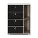Rebrilliant Hayley 4 Drawer Accent Chest Wood in Gray/Black | 33.1 H x 23.6 W x 11.8 D in | Wayfair 290D87A753434A3E86006BAFD6AC920E