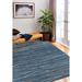 Blue 18 x 0.75 in Area Rug - Zipcode Design™ Soleia Abstract Handmade Tufted Azure Area Rug Viscose/Wool | 18 W x 0.75 D in | Wayfair