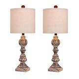 Cory Martin Pair Of 26 In Cottage Antique Brown Resin Table Lamp - Fangio Lighting W-6241CABR-2PK