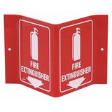 BRADY V1FE15A Fire Extinguisher Sign, 6 in Height, 8 in Width, Acrylic,