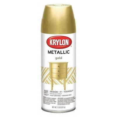 KRYLON K01706007 Spray Paint, Gold Metallic, Metallic, Solvent, 11 oz