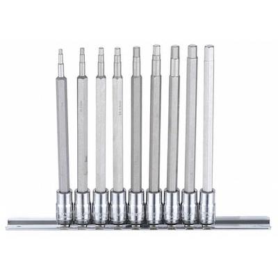 WESTWARD 54TM15 1/4" Drive Socket Bit Set, Metric, 9 pcs