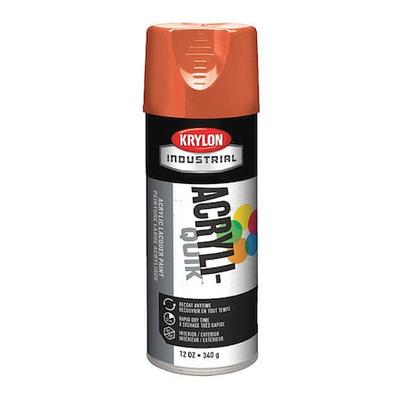 KRYLON INDUSTRIAL K02411A07 Spray Paint, Pumpkin Orange, Gloss, Solvent, 12 oz