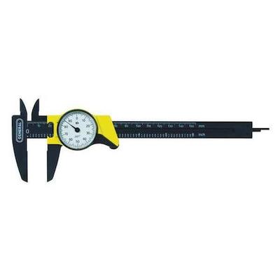 GENERAL TOOLS 145 Dial Caliper, Plastic, Black, 0-6" Range