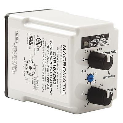 MACROMATIC CAP10AD62 Current Sensing Relay,SPDT Form,120VAC