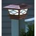 Plow & Hearth Solar Powered Integrated LED Deck Light Plastic in Brown | 6 H x 5.75 W x 5.75 D in | Wayfair 56487 CO